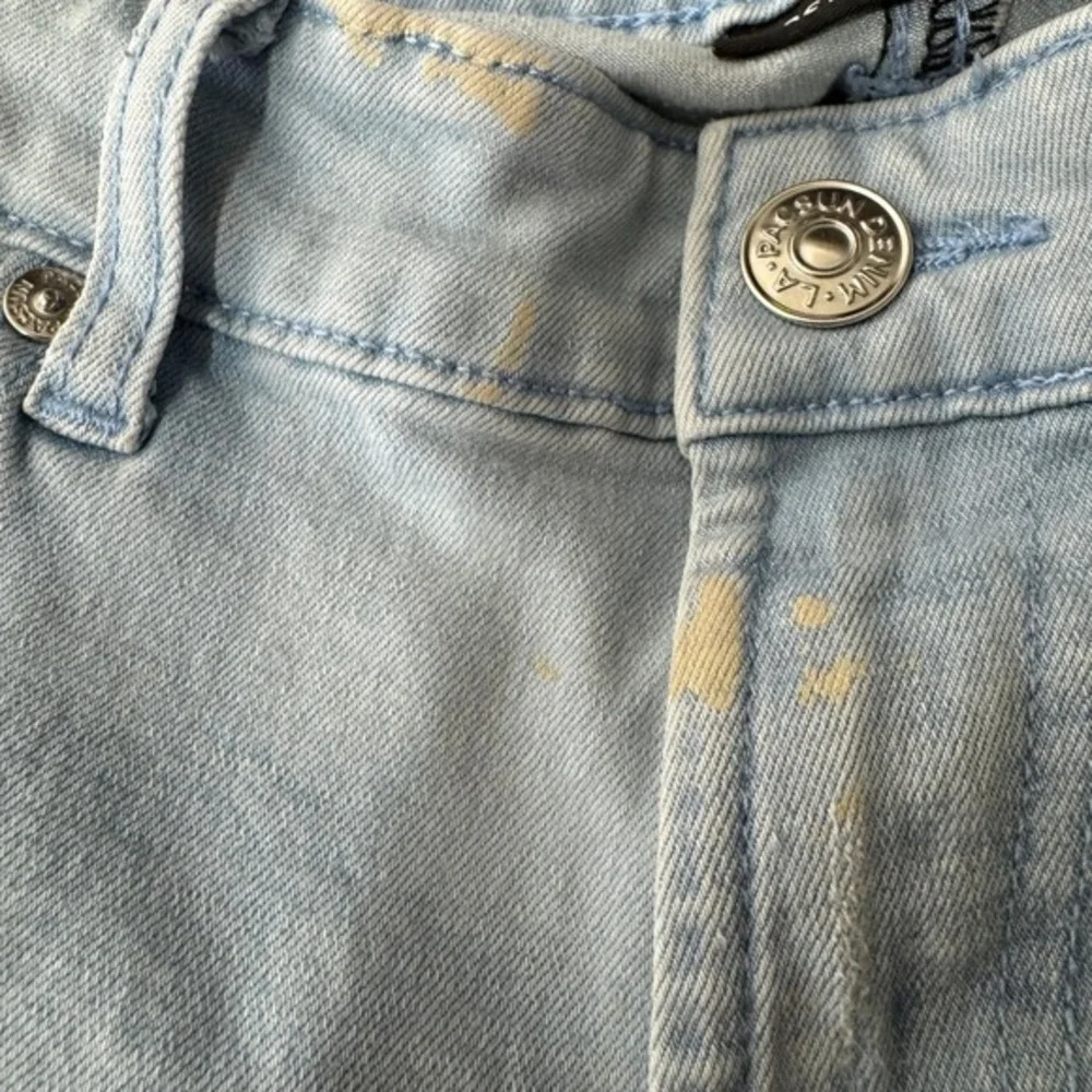 Pacsun Mens‎ Stacked Skinny Light Wash Ripped Jeans Size 28x30 Active Stretch